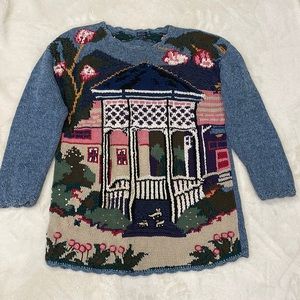 Vintage Handknit Linen and Cotton Sweater